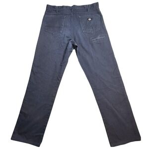 Dickies Pants Mens 36x34 (35x32) Blue Chino Straight Leg Stretch Workwear Twill